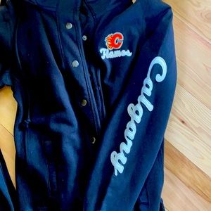 Boys hoodie Old Time hockey #Calgary Flames